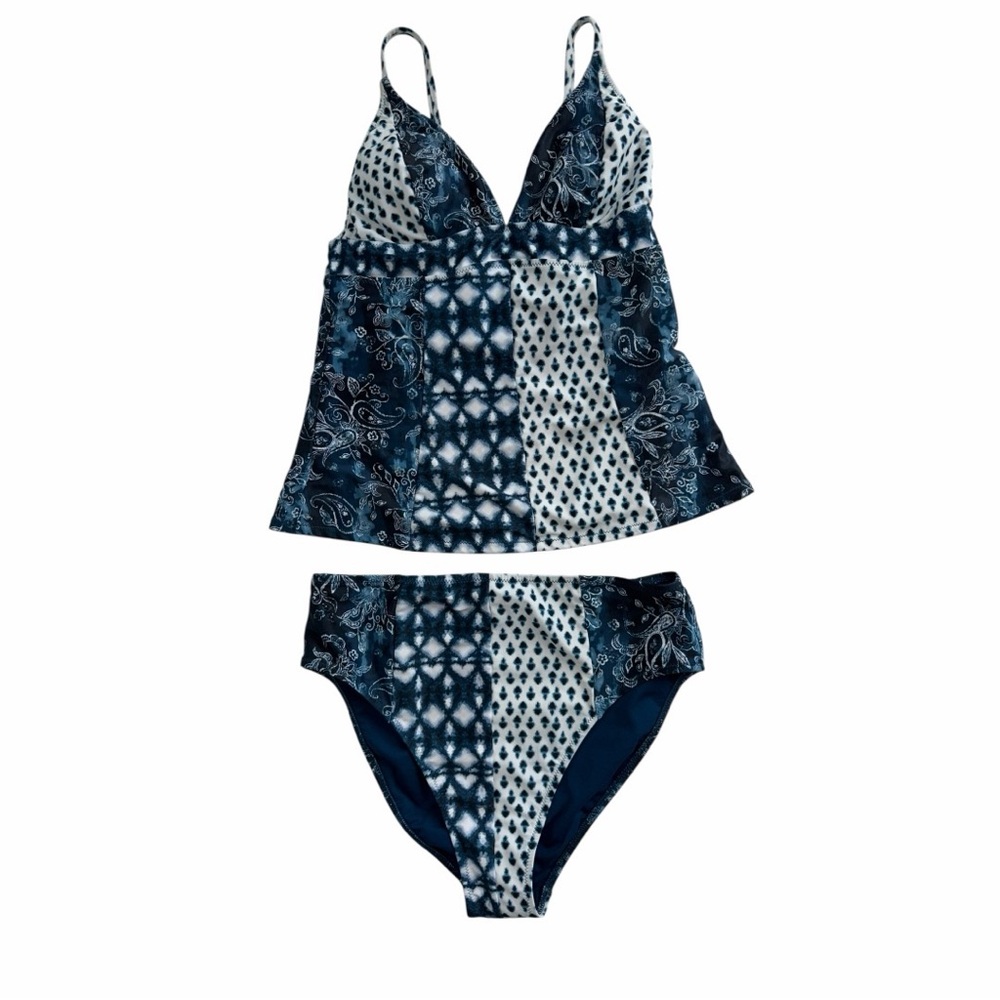Jessica Simpson NWOT Deep Blue Tankini Swim Set